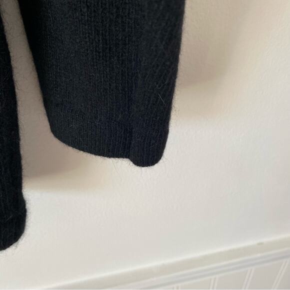 Vintage Outlander Silver Sequin Cheetah Leopard Black Angora Blend Sweater large - Picture 7 of 7